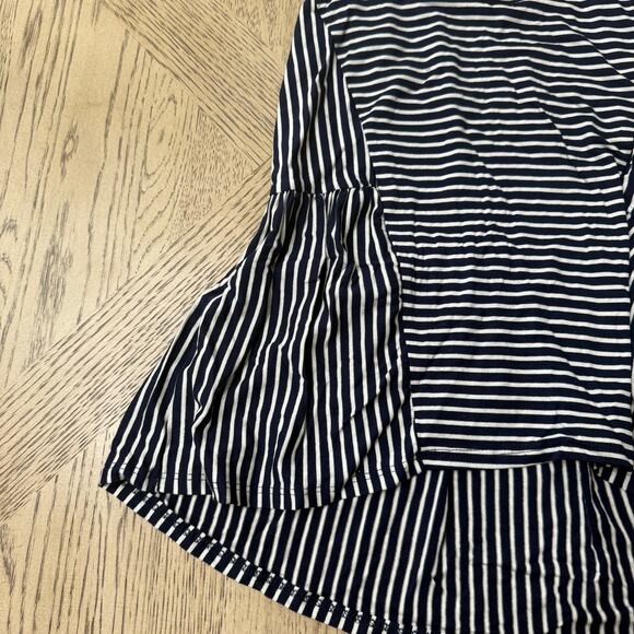 New ModCloth Women’s XXS Navy White Striped High‎ Low Tank Top - Picture 4 of 8